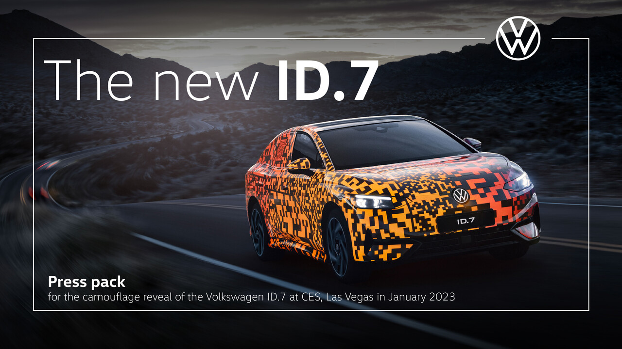 Press kit CES 2023 ID.7(((Camouflaged near-production concept vehicle – The vehicle will not be available for sale.)))