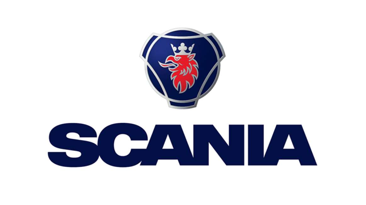 The picture shows the SCANIA logo on a white background.
