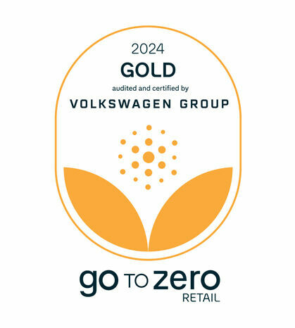 Volkswagen Group’s 2024 "Go to Zero Retail" Gold sustainability certificate.